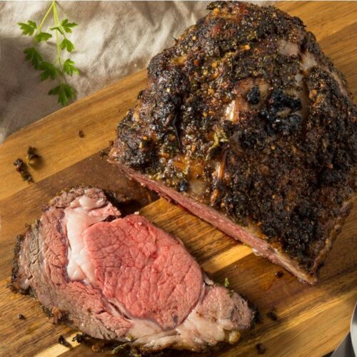 Black Angus PRIME RIB (AKA: Ribeye Roast,) Boneless: to 2-1/4