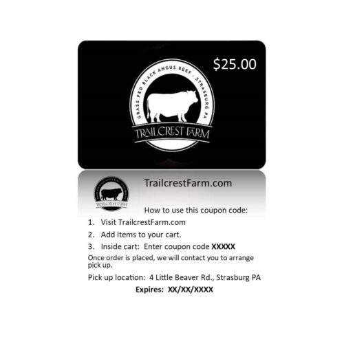Physical Gift Card - $25