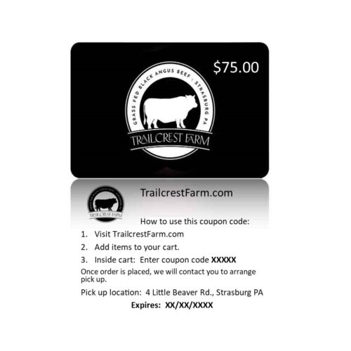 Physical Gift Card - $75