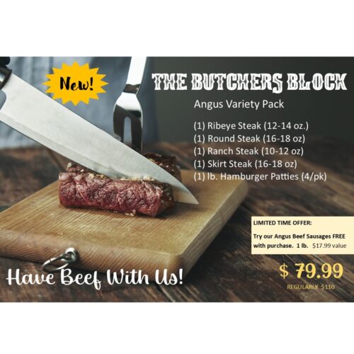 The Butcher's Block Angus Variety Pack-Beef Bundle-PLUS FREE ITEM