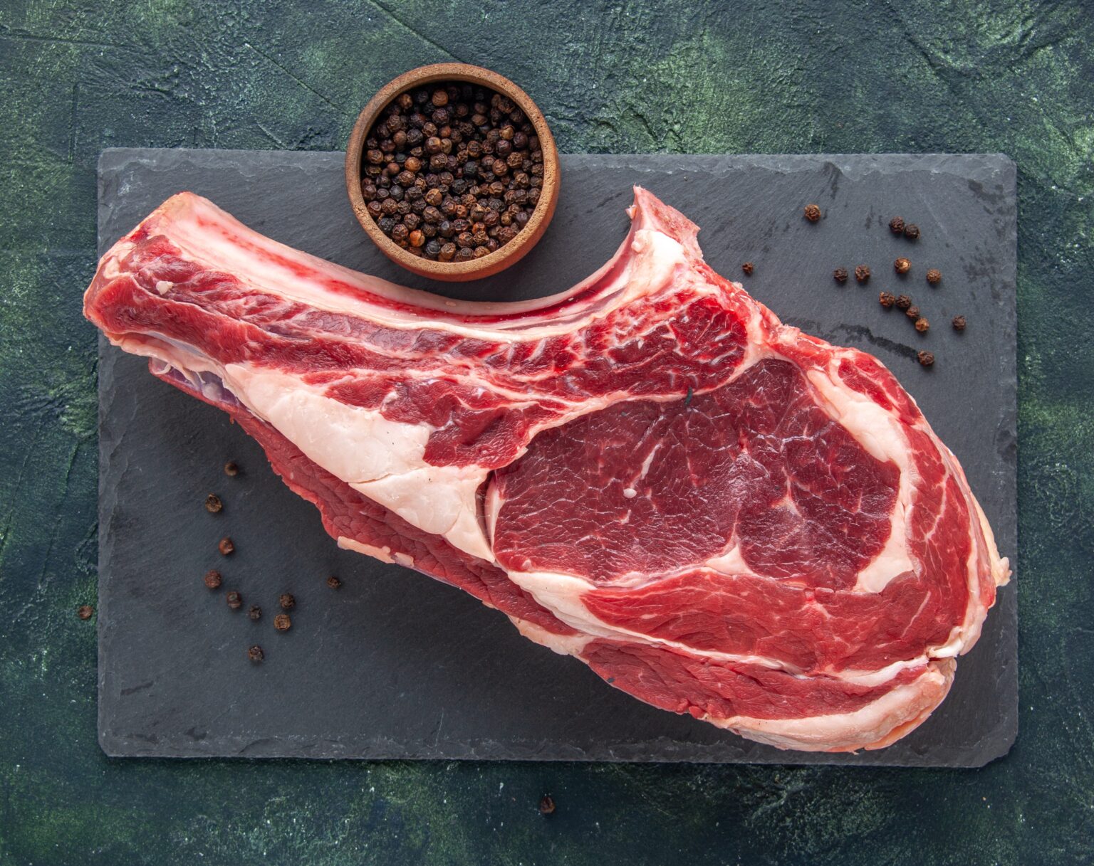 Black Angus RIBEYE STEAK/Bone In Rib Steak: 22-24 oz. - Trailcrest Farm